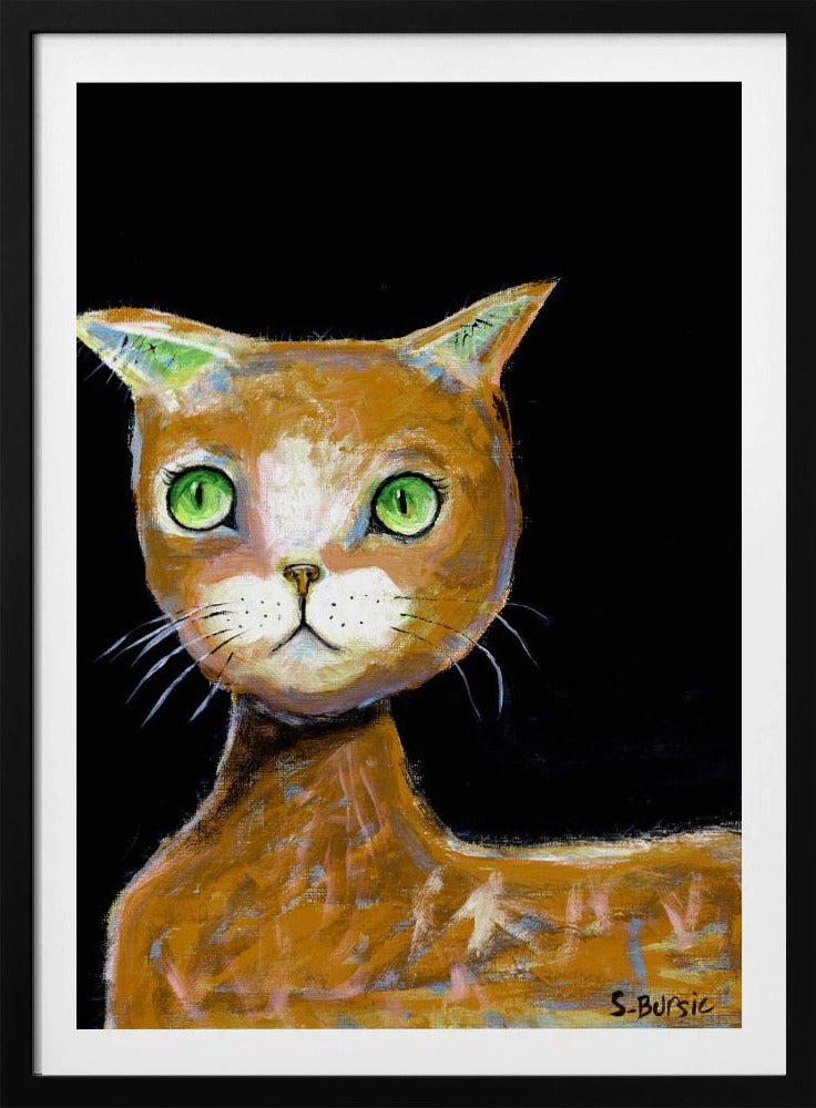 Die braune Großaugenkatze | Poster
