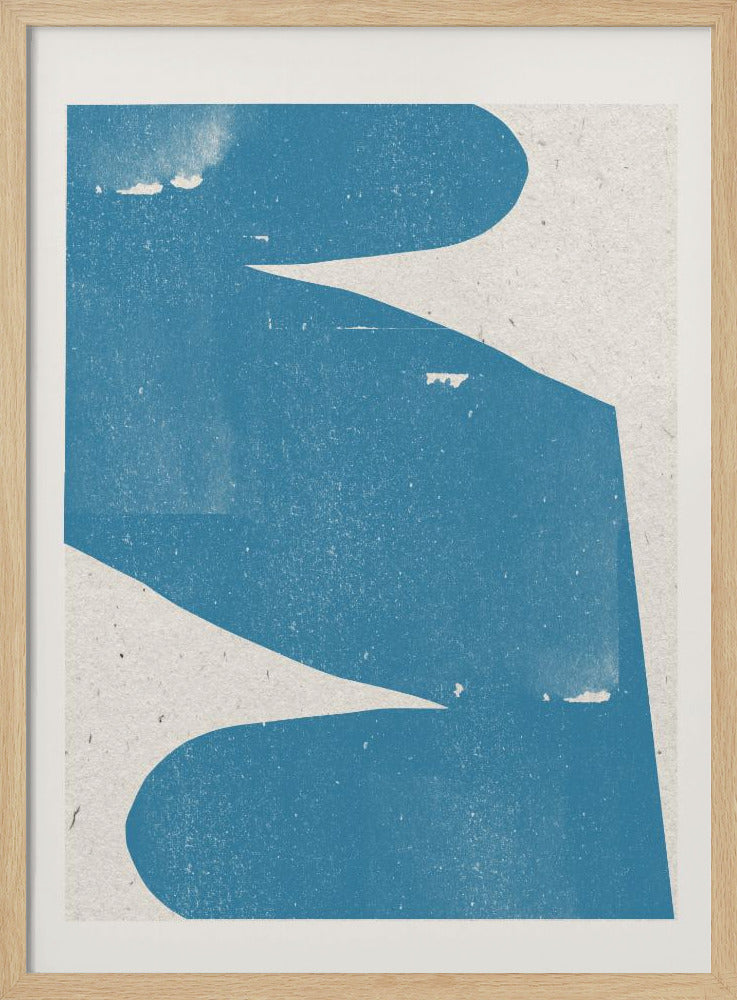 Blaue abstrakte Kurve | Poster