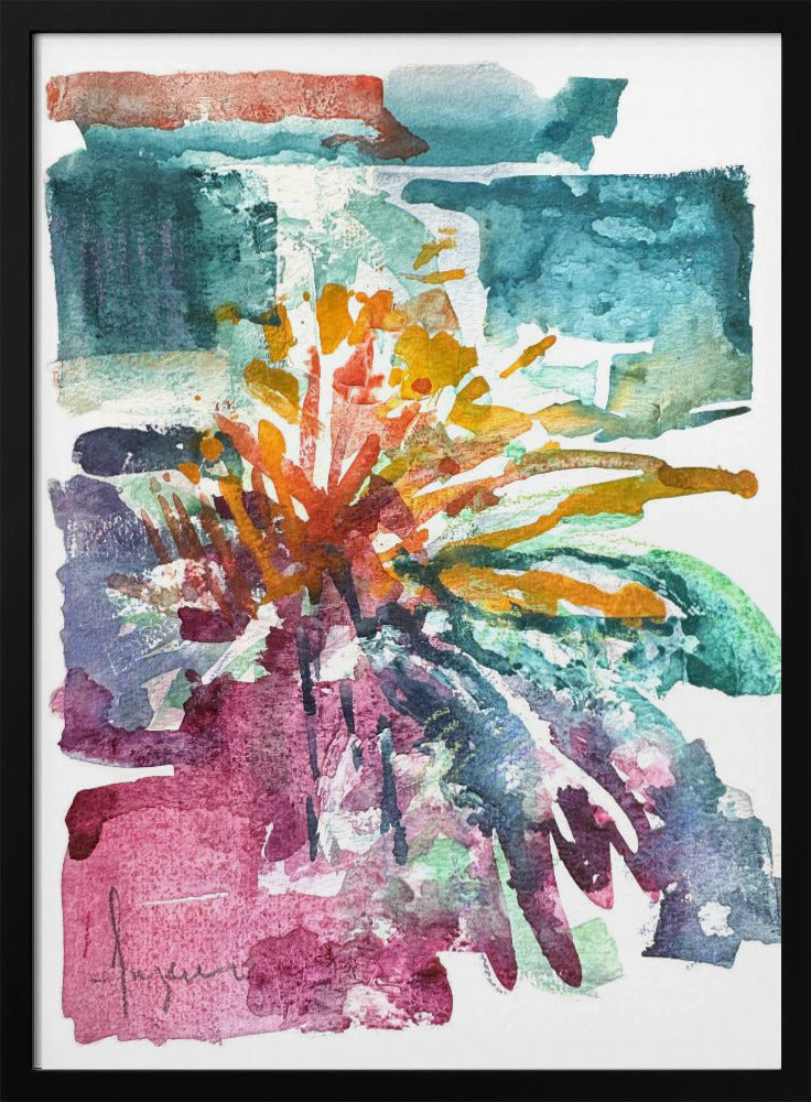 Orchideen-Leidenschaft Aquarell | Poster