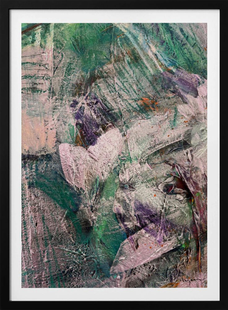 Textured Green Geode | Poster