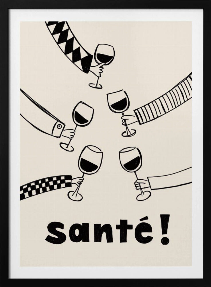Santé Weinparty mit Freunden | Poster