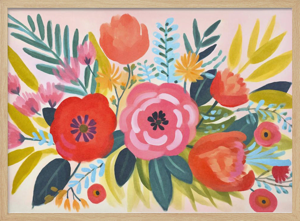 Skurriler Frühlingsgarten | Poster