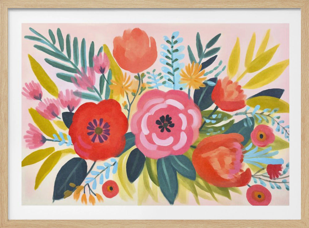 Skurriler Frühlingsgarten | Poster