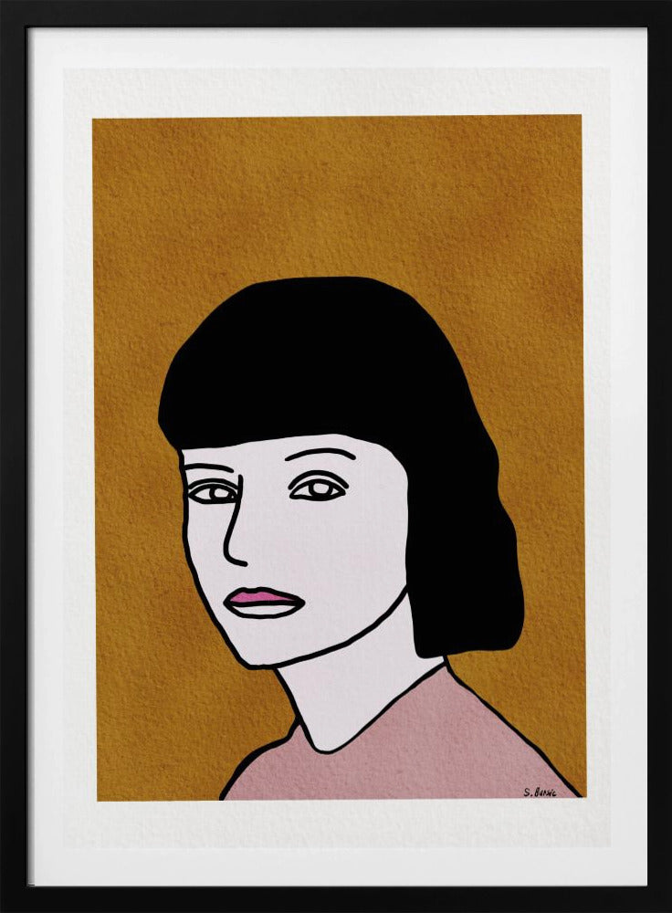 Dame schaut | Poster