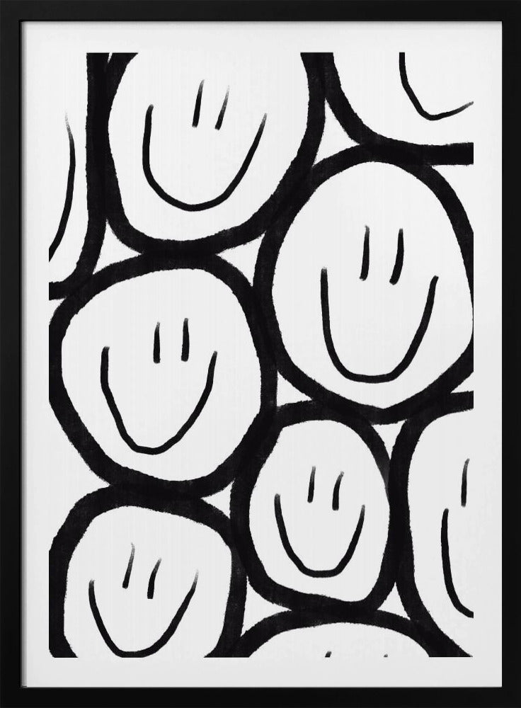 Viele lächelnde Gesichter | Poster