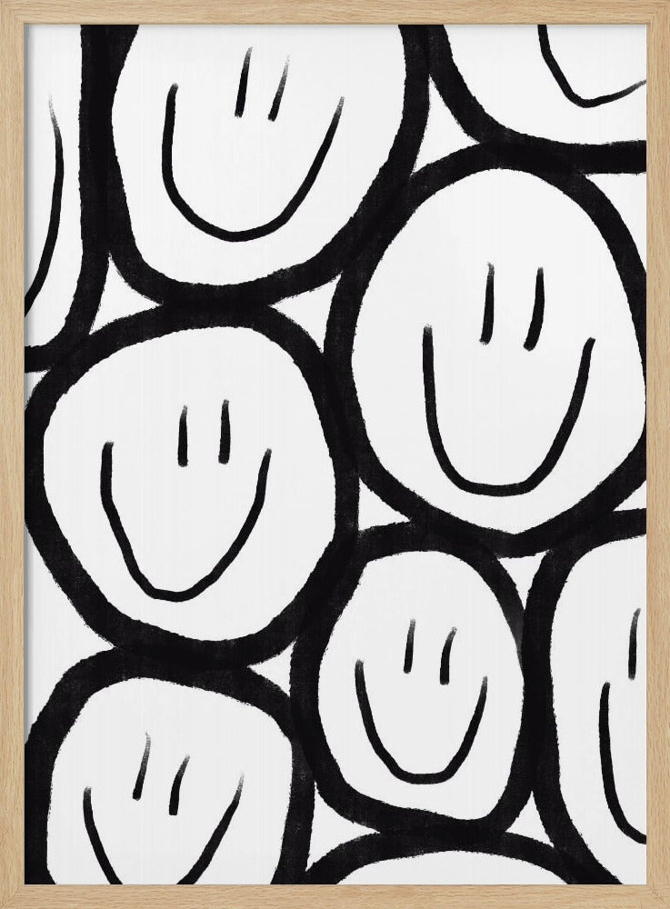 Viele lächelnde Gesichter | Poster