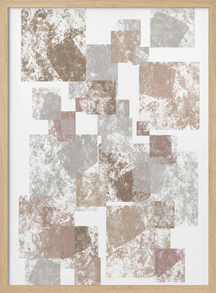 Abstrakte braune Würfel | Poster