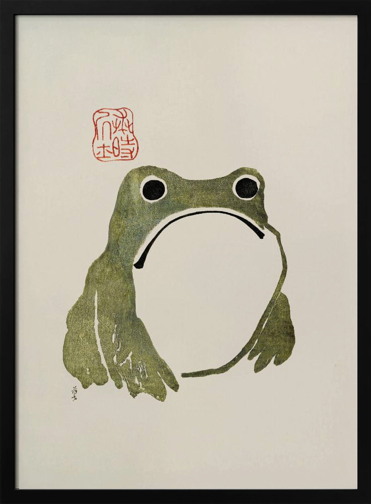 Mürrischer Frosch I Grün | Poster