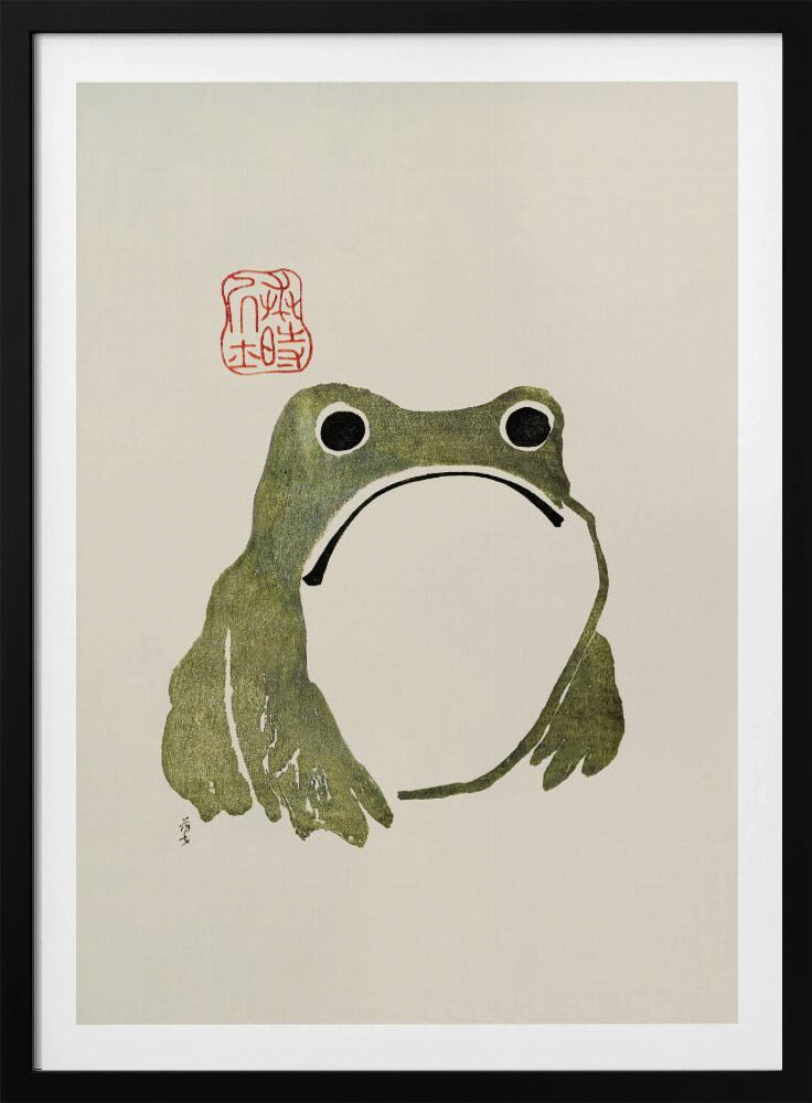 Mürrischer Frosch I Grün | Poster