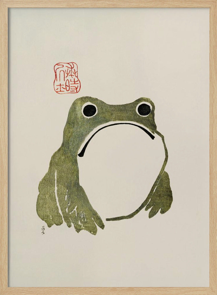 Mürrischer Frosch I Grün | Poster