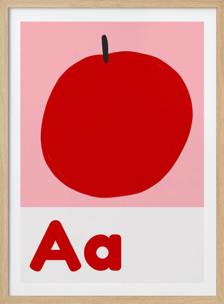 Rotes Apfelalphabet | Poster