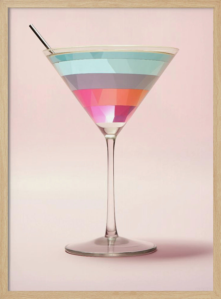 Gestreifter Martini | Poster