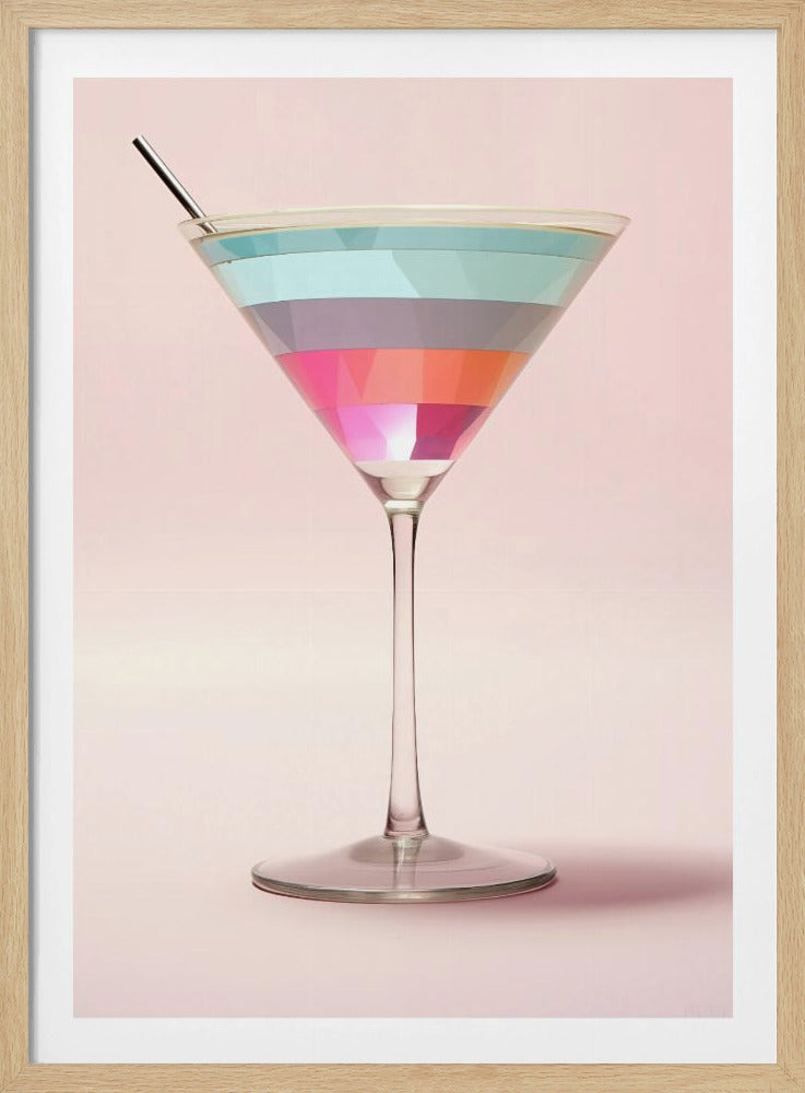 Gestreifter Martini | Poster