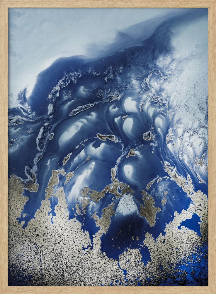Beruhigend - "Ocean Wave Waltz 1" - Aquarellwellen | Poster