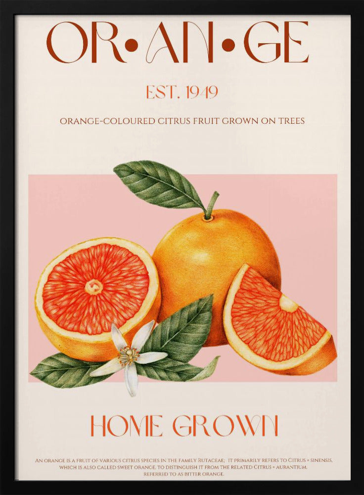 Vintage-Thema mit leuchtenden Orangen | Poster