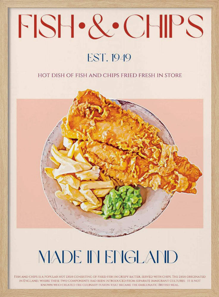 Klassisches Fish and Chips Gericht | Poster