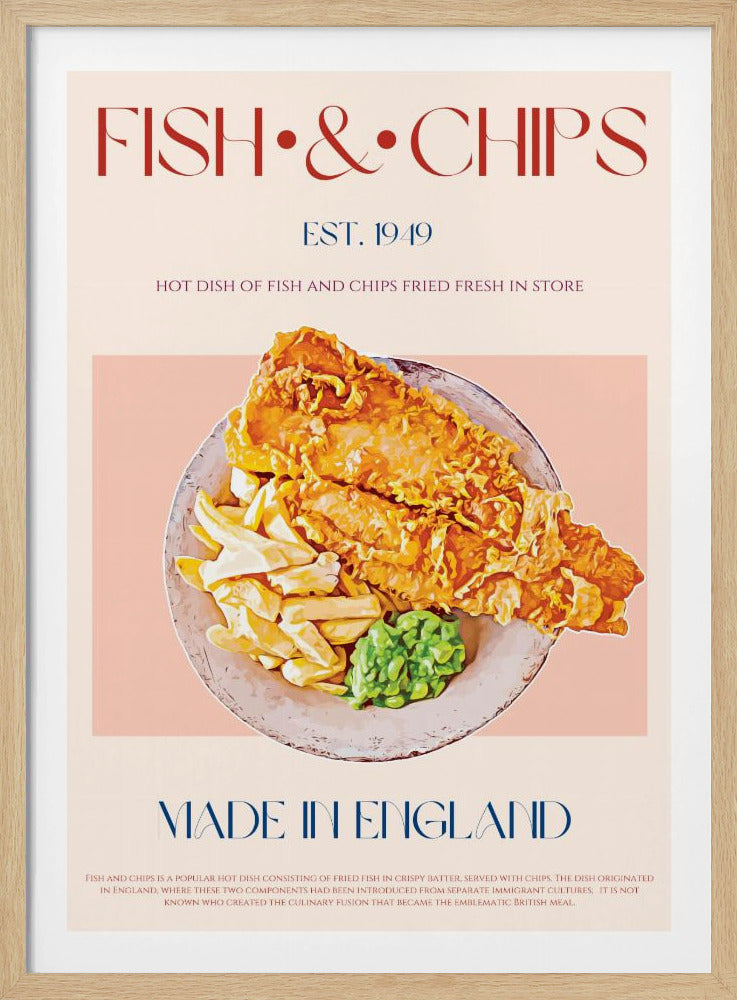 Klassisches Fish and Chips Gericht | Poster