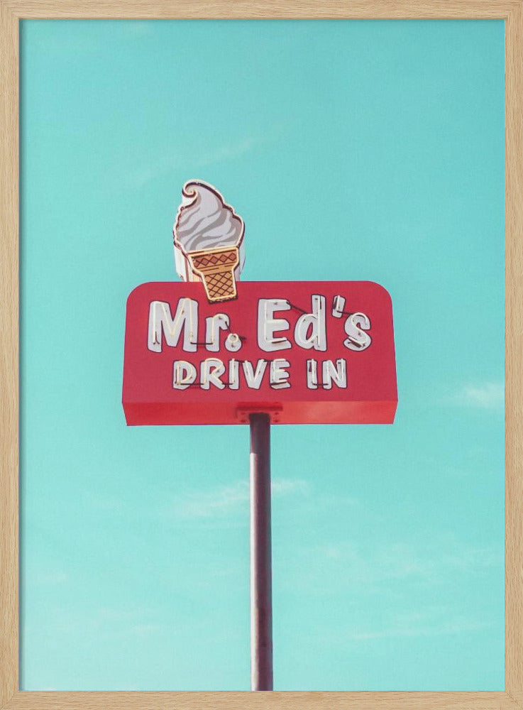 Mr. Ed's Drive-In-Vintage-Schild in Urbana, Missouri, USA | Poster