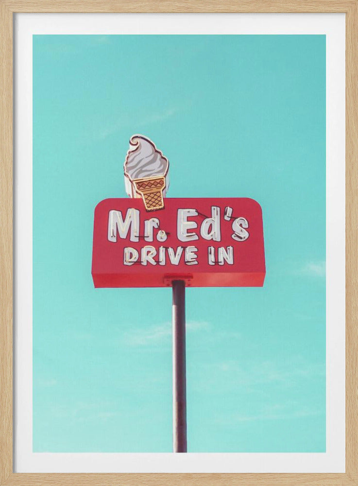 Mr. Ed's Drive-In-Vintage-Schild in Urbana, Missouri, USA | Poster