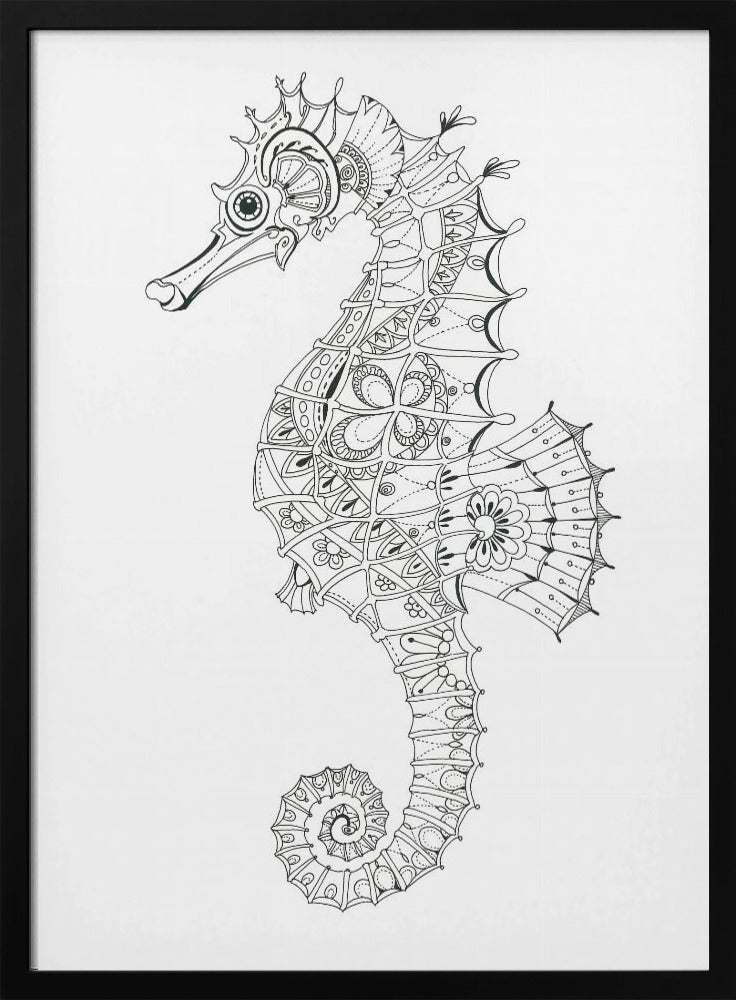 Verziertes Seepferdchen-Design | Poster
