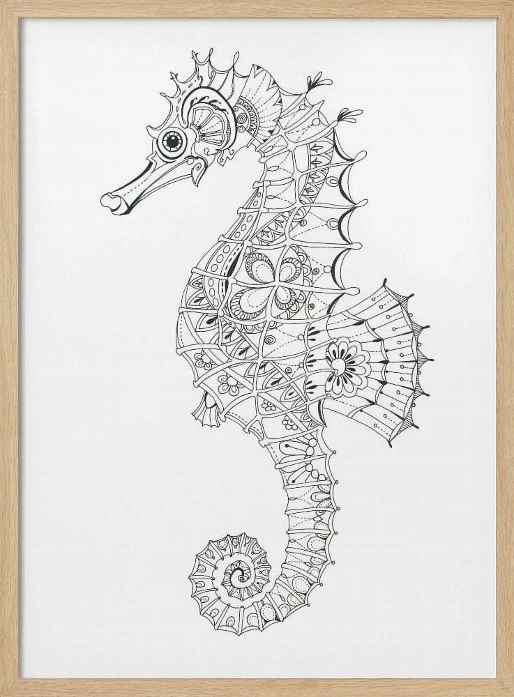 Verziertes Seepferdchen-Design | Poster