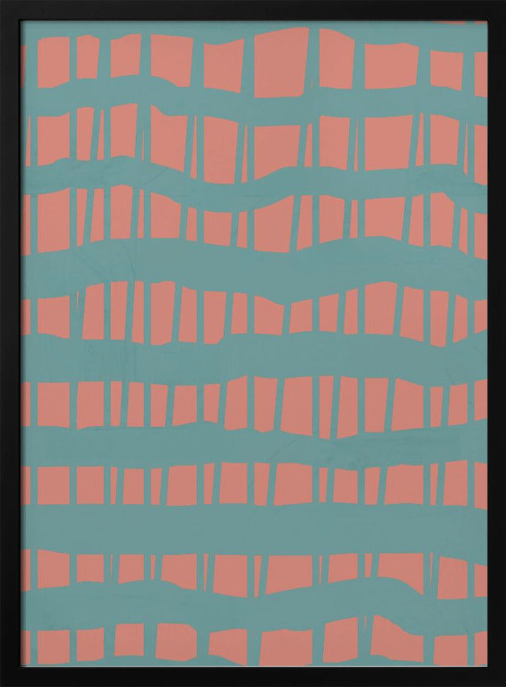 Turquoise &amp; Coral Abstraction 5 | Poster