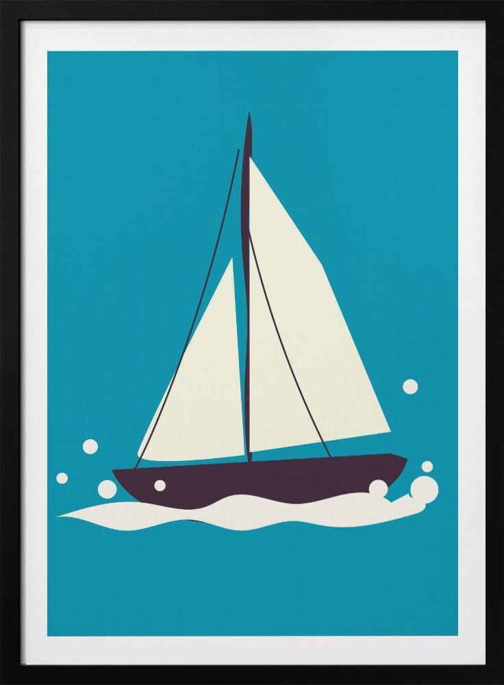 Segelboot auf dem Meer | Poster