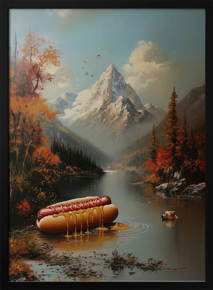 Schwimmende Hunde | Poster