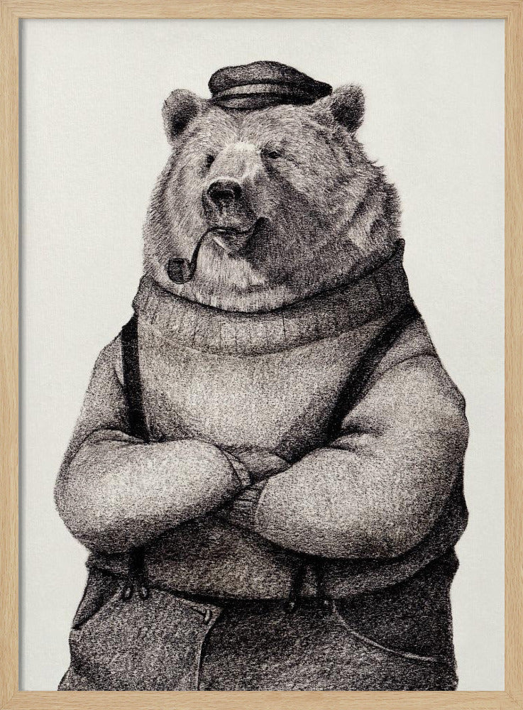 Bär im Vintage-Outfit | Poster