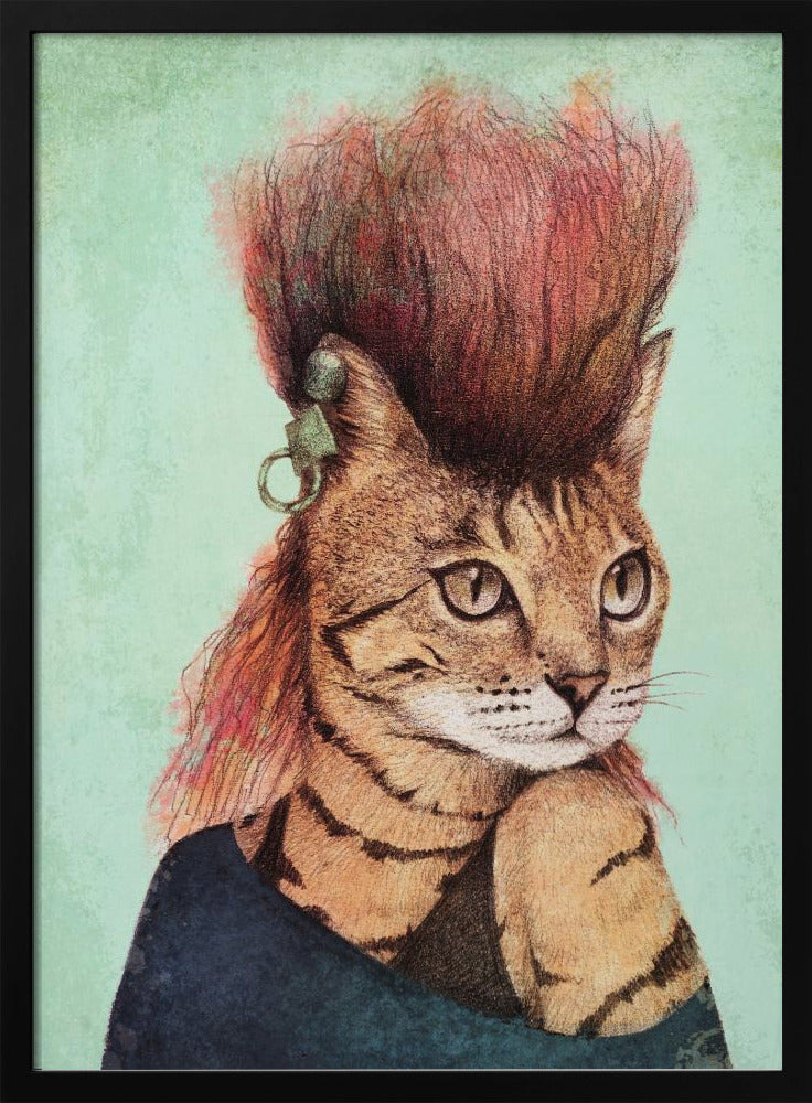 Stilvolle getigerte Katze | Poster