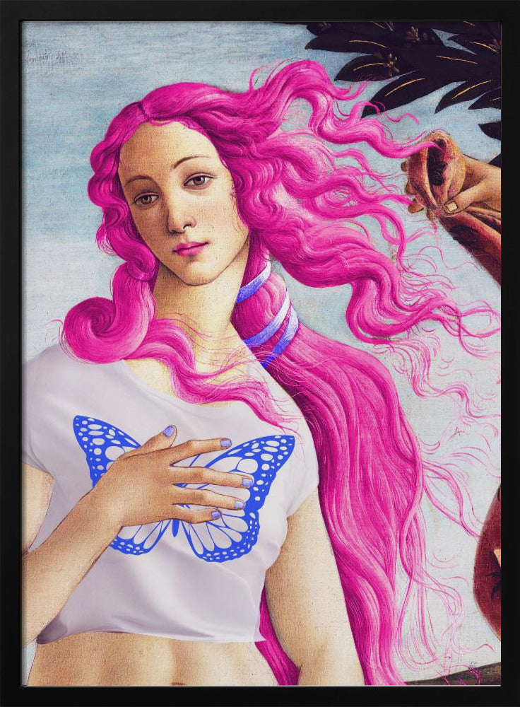 Eine Figur mit leuchtend rosa Haaren | Poster