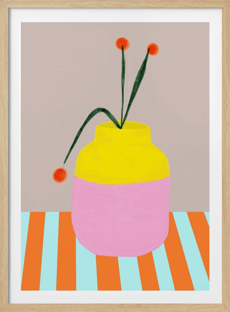 Kräftige Vase blüht | Poster