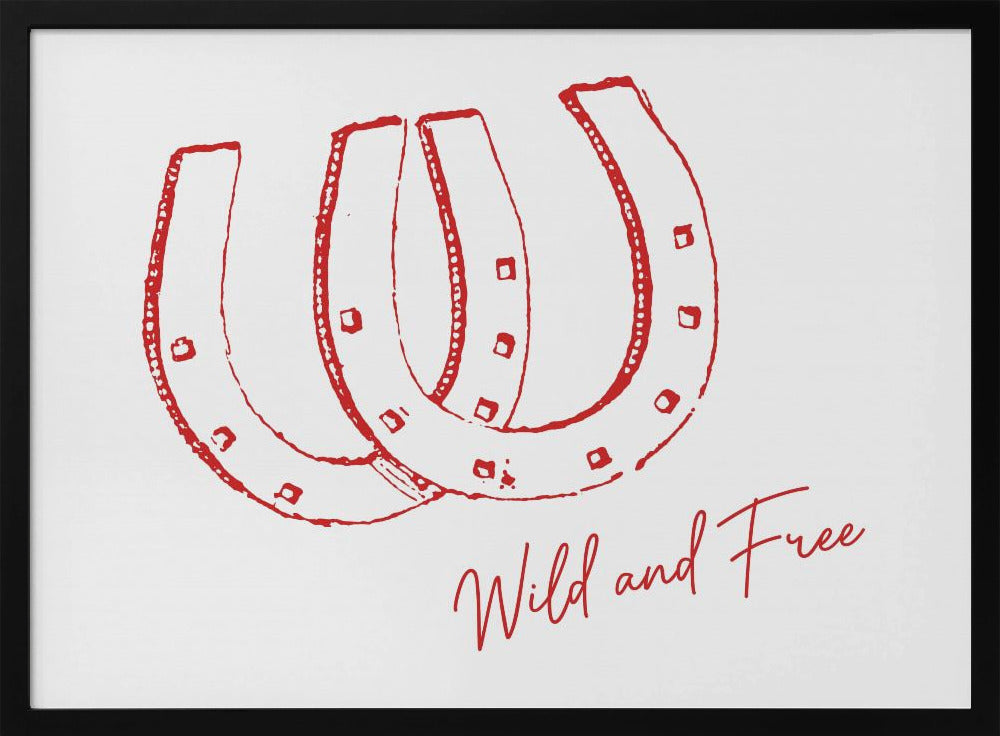 Hufeisen Wild und Frei Rot | Poster