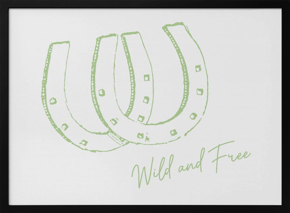 Hufeisen Wild and Free Salbeigrün | Poster