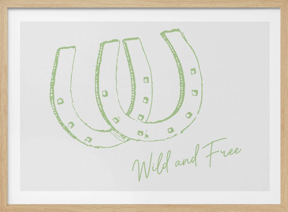 Hufeisen Wild and Free Salbeigrün | Poster