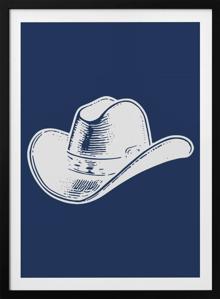 Marineblauer Cowboyhut | Poster