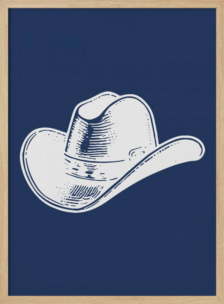 Marineblauer Cowboyhut | Poster