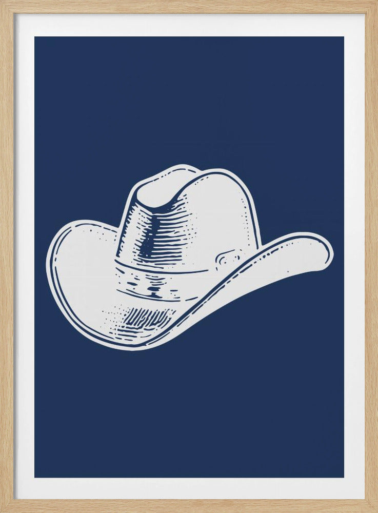Marineblauer Cowboyhut | Poster