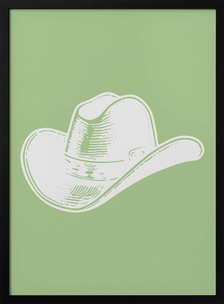 Salbeigrüner Cowboyhut | Poster