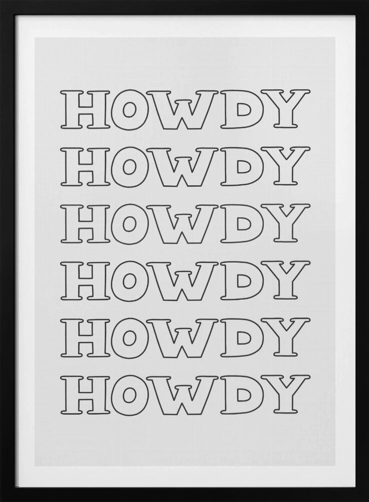 Schwarzes Howdy | Poster