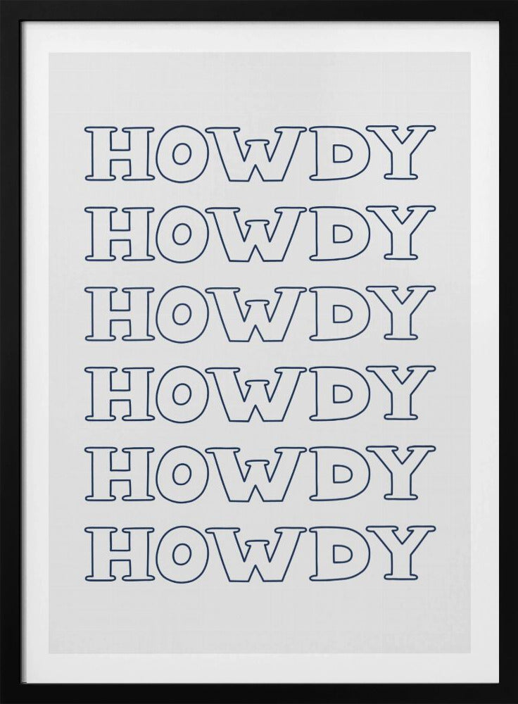 Marineblaues Howdy | Poster