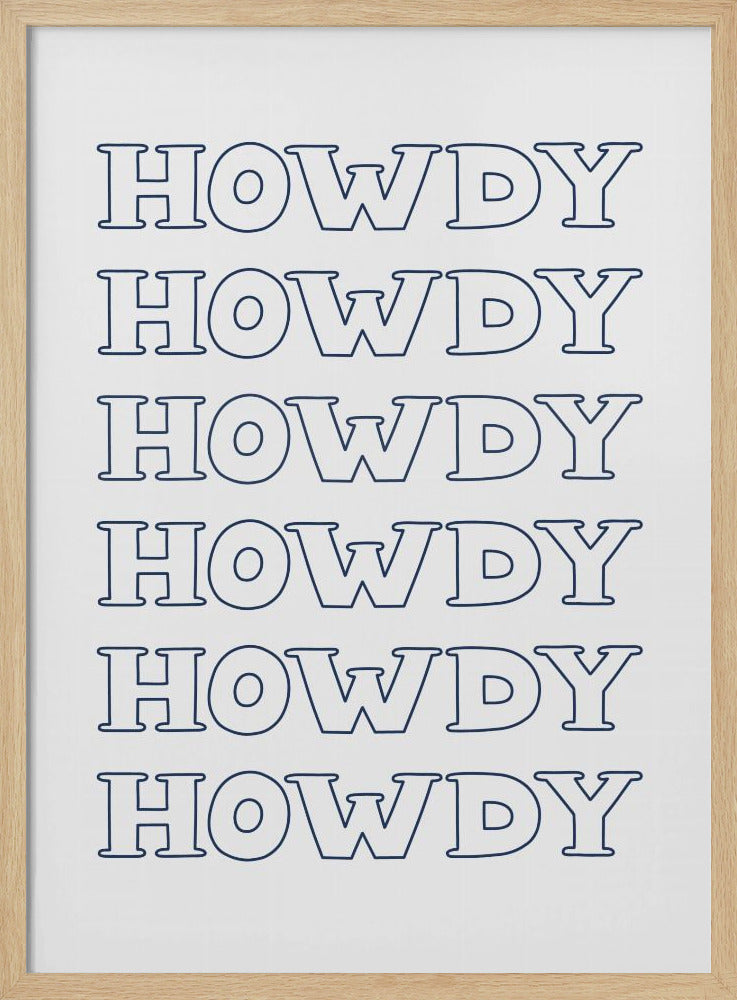 Marineblaues Howdy | Poster