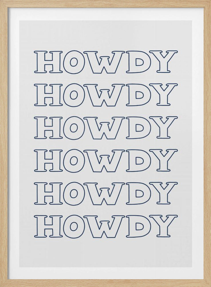 Marineblaues Howdy | Poster