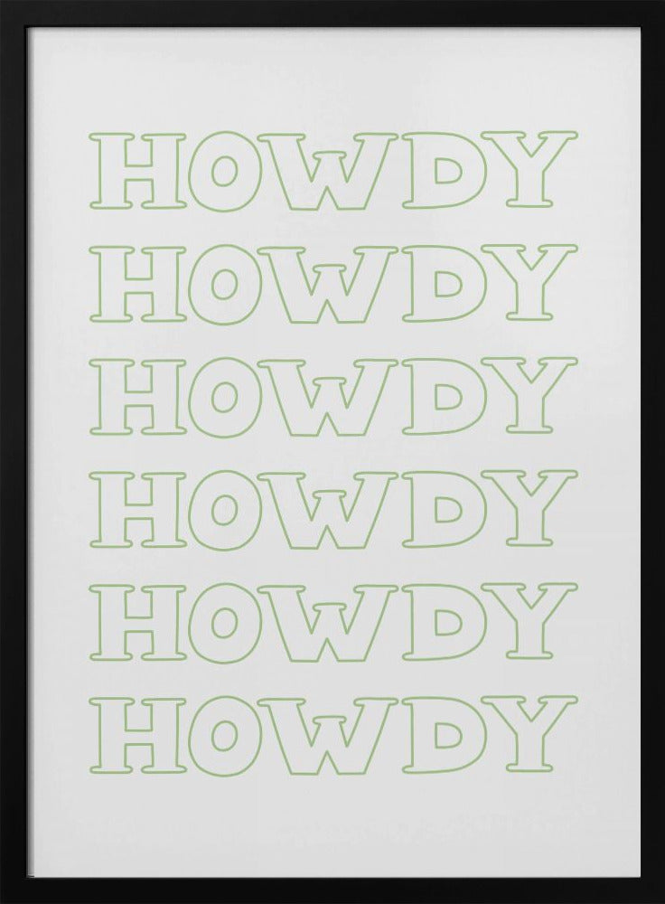 Salbeigrünes Howdy | Poster