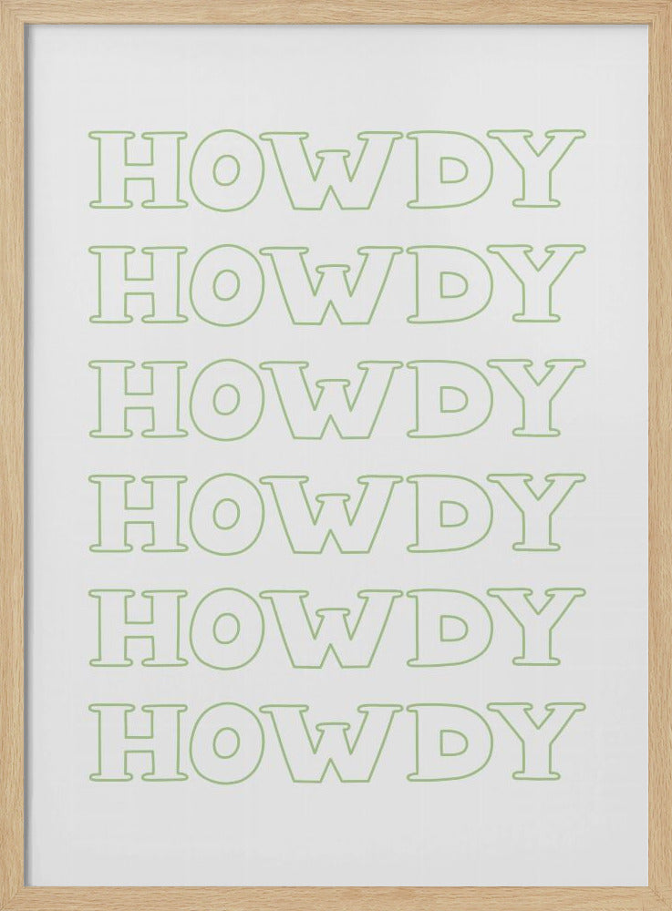 Salbeigrünes Howdy | Poster