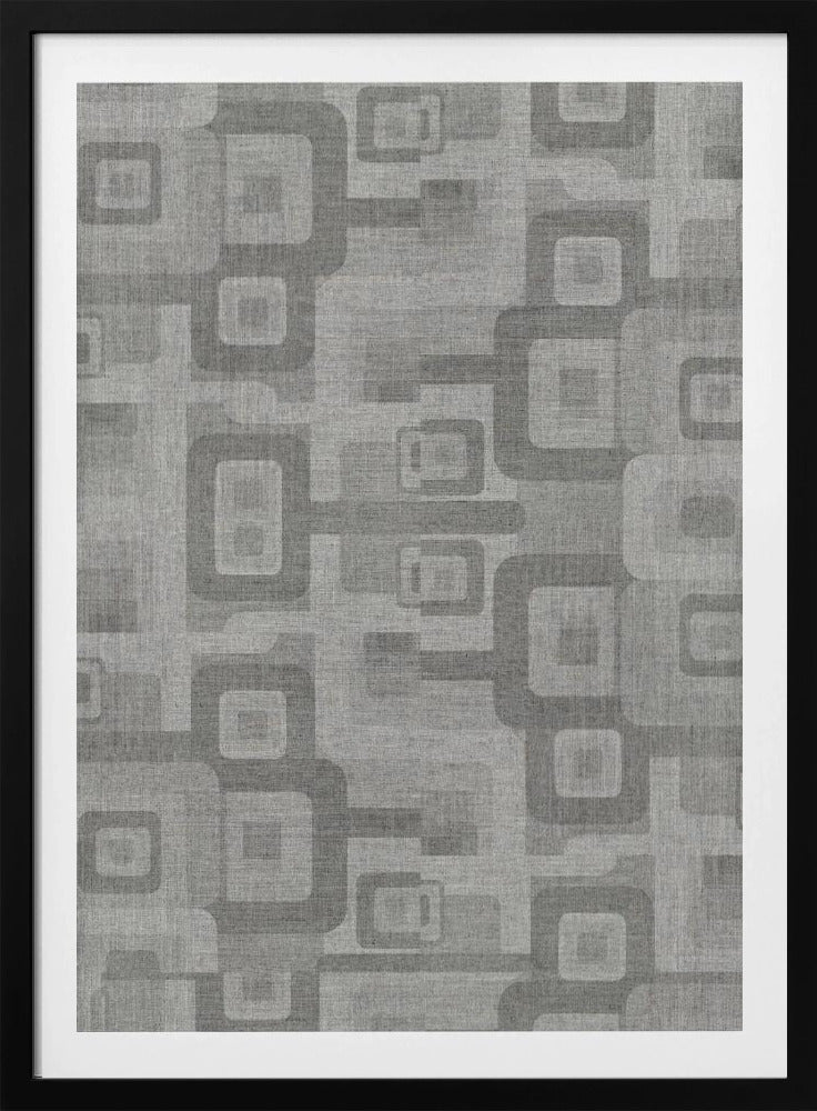 Retro Geometrischer Fluss | Poster
