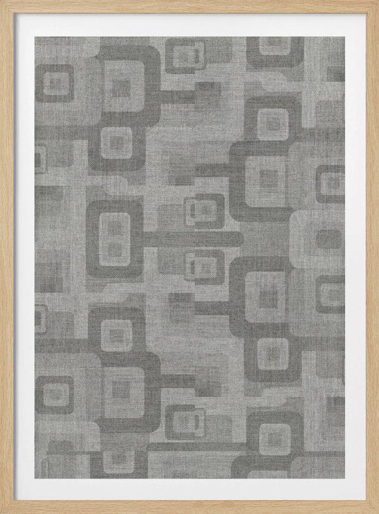 Retro Geometrischer Fluss | Poster