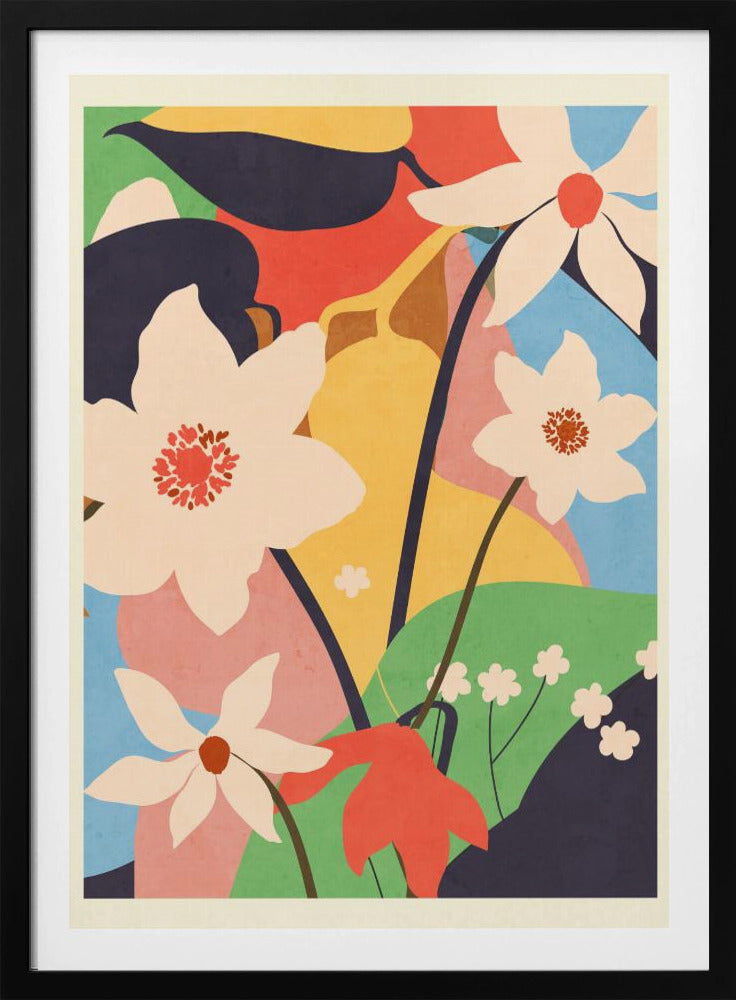 Abstrakte Kunst Landschaft Blumen | Poster