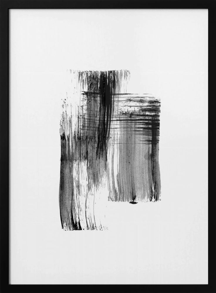 Tinte %22schwarze Tintenstriche Nr.01%22 | Poster