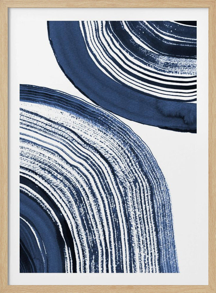 Blaue konzentrische Wellen | Poster